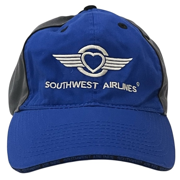 Southwest Airlines Adjustable Blue & Grey Baseball Cap - Picture 1 of 14